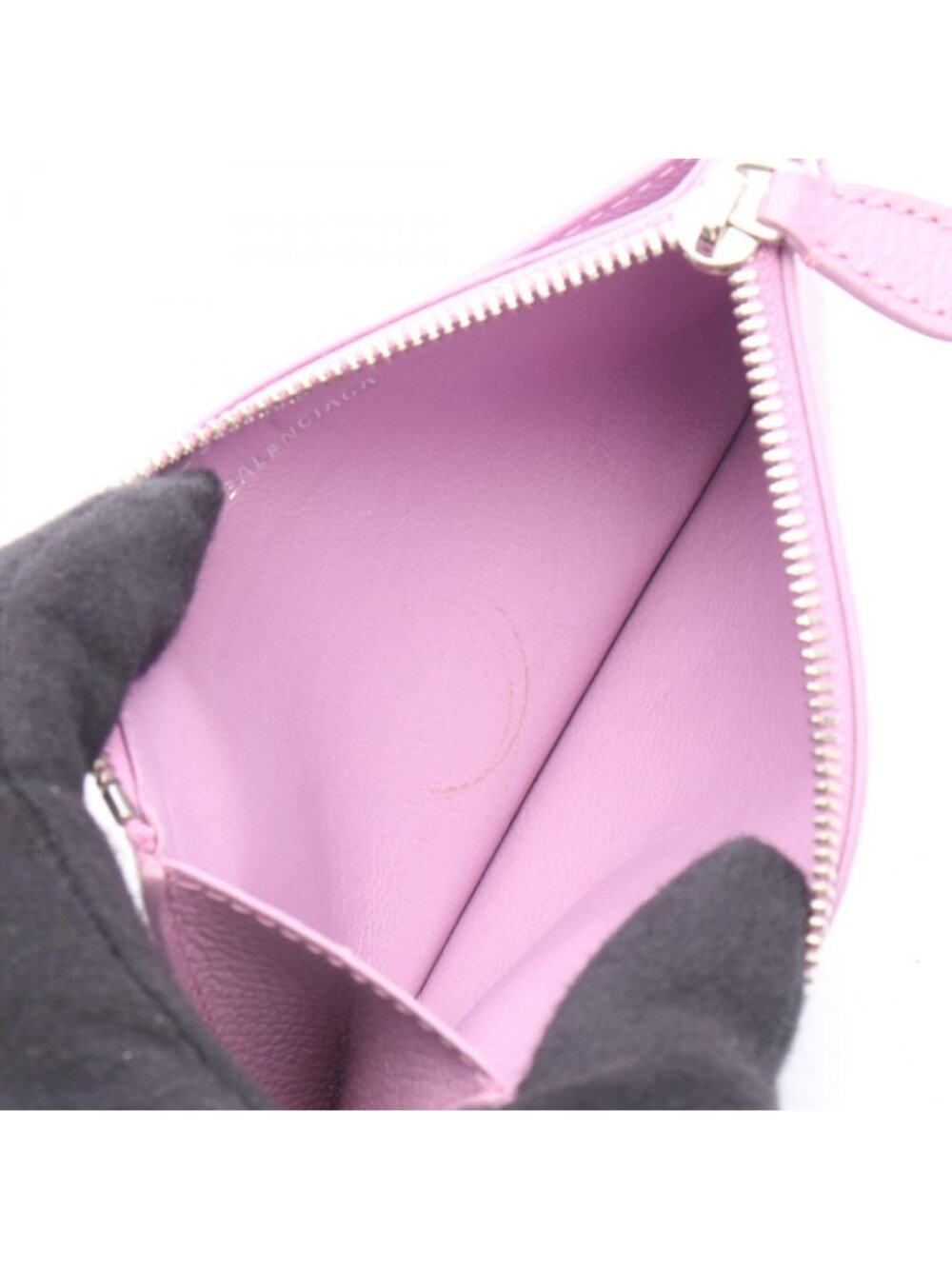 Balenciaga Coin Case Cash Long Card Purple Leather - Picture 3 of 7